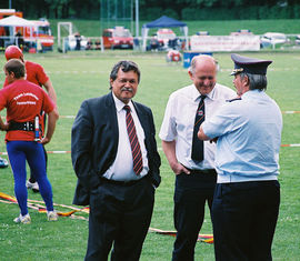 Erfahrungsaustausch: LR Dieter Friese, KBM Wolfhard Kätzmer und Hartmut Bastisch Leiter-WF Vattenfall