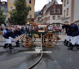 Die Handdruckspritze in Aktion