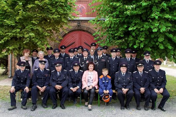 Ein Gruppenbild der Ortswehr Gablenz