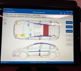 BOS Tablet mit der App "Crash Recovery System"