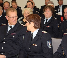 Sichtlich überrascht, die Leiterin des Unterverbandes IV, des KFV - SPN