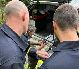 Station Waldbrand bei der Ganztagsausbildung im Amt Döbern-Land