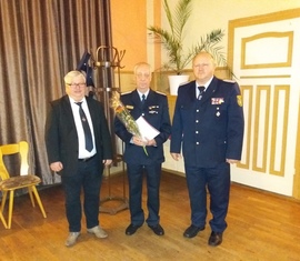 v.l. Bürgermeister Dietmar Horke, Leiter des UV IV des KFV e.V. Frank Kalisch, Stadtwehrführer Stefan Grothe