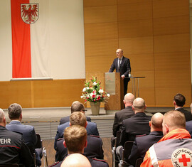 Ministerpräsident Dietmar Woidke bei seiner Ansprache