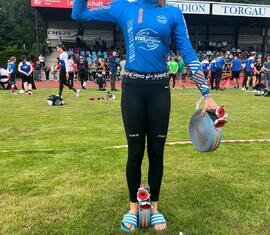 Lea Sellenk bei 100 m Hindernisbahn