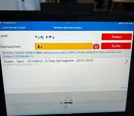 BOS Tablet - Rettungskarte abrufen via Kennzeichenabfrage