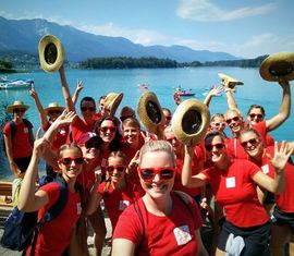 Das Team Brandenburg beim Ausflug am Faaker See