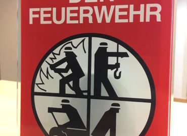 Das Förderschild „Partner der Feuerwehr“