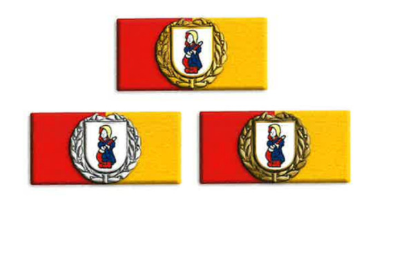 Die Ehrenzeichen in den Stufen Gold, Silber und Bronze