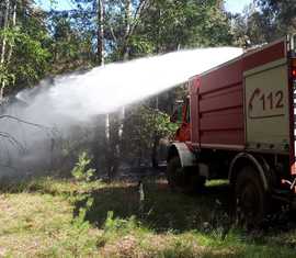 Einsatz der Feuerwehr Forst (Lausitz) in der Lieberoser Heide im Juli 2019