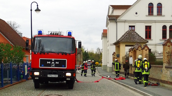 Die Peitzer Feuerwehr im Einsatz