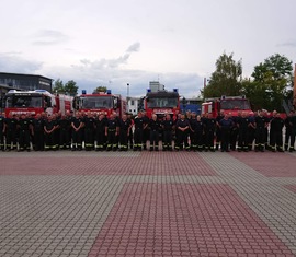 Antritt vor Abfahrt bei der Berufsfeuerwehr Cottbus