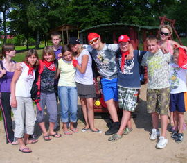 Gruppenbild am Strand