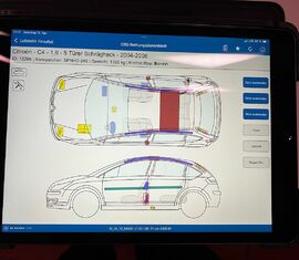 BOS Tablet mit der App "Crash Recovery System"