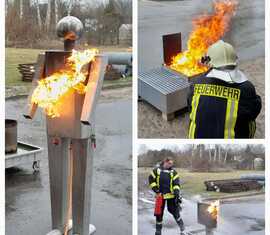 Einweisung in den Feuerlösch- und Schaumtrainer