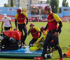 Das Herrenteam im Wettkampf