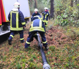 Mit A-Längen wurde das Wasser über eine Strecke von 2km gepumpt