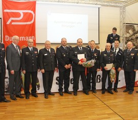 vlnr: Stefan Kothe, Olaf Lalk (LKSPN), Siegmund Rückmann, Daniel Krug (GBM Schenkendöbern), Jörg Fischer, Gerd Osadnik (GBM a.D.), Frank Kalisch, Thomas Richter (stellv. SBM Drebkau), Stefan Kothe, Fred Mahro (Bürgermeister Guben)