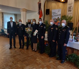 Isabell Klein (FF Schenkendöbern OW Taubendorf) erhielt das Ehrenzechen der Landesjugendfeuerwehr in Bronze