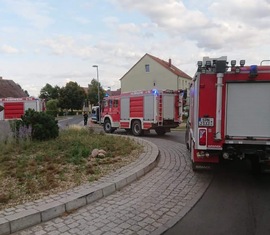 Fahrzeuge der BSE auf dem Weg zur Einsatzstelle