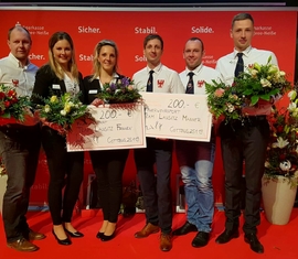 Ronny Heppchen (FF Sacro), Nicole Paulick u. Anja
Aldermann (beide FF Horno), René Frost (BF Cottbus), Tommy Paulick (FF Horno), Sebastian Melde (BF Cottbus)