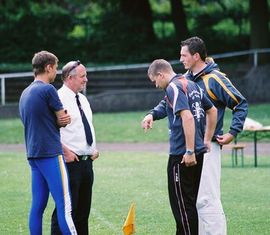 Letzte Besprechung vor dem Wettkampf