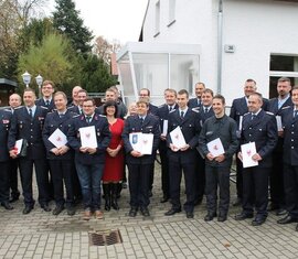 Gruppenfoto der 1. Auszeichnungs&shy;veranstaltung der Stadt Spremberg.