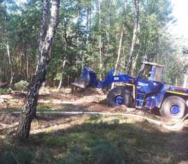 Verschiedene Ortsverbände des THW unterstützen die Kräfte der Feuerwehr bei den Löscharbeiten in der Lieberoser Heide