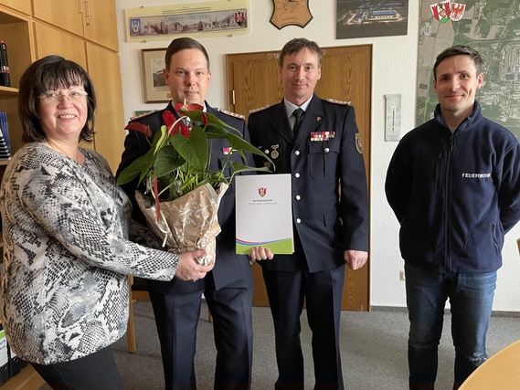 Sprembergs stellv. Stadtbrandmeister zum 2. Mal in ein Ehrenamt auf Zeit berufen