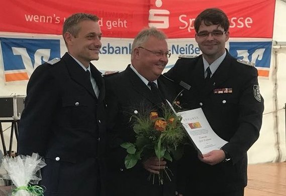 Lars Gabrecht (der stellv. OWF ), Gerd Kaufmann, Robert Buder (Vors. KFV SPN)