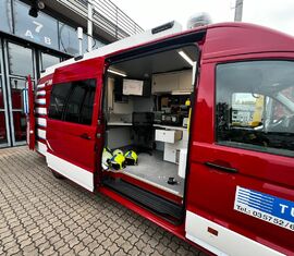 Messwagen CBRN der Werkfeuerwehr BASF beim Trainig der GSE SPN/CB
