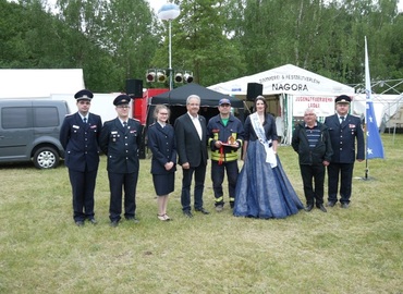 Peter Köhler nach seiner Auszeichnung mit dem Ehrenzeichen der Landesjugendfeuerwehr Brandenburg in Silber