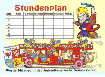 Stundenplan des KFV - SPN