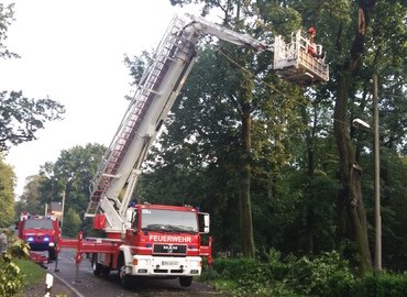 Drehleiter im Einsatz