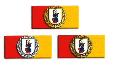 Die Ehrenzeichen in den Stufen Gold, Silber und Bronze