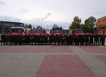 Antritt vor Abfahrt bei der Berufsfeuerwehr Cottbus