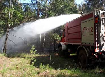 Einsatz der Feuerwehr Forst (Lausitz) in der Lieberoser Heide im Juli 2019