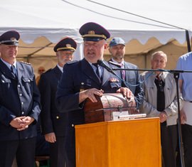 Ansprache des stellvertretenden Kreisbrandmeisters René Bennewitz