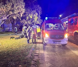 ELW - Einsatzleitung bei der Herbstübung in der Klinik Lausitz Forst