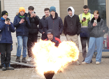 Der Feuerlöschtrainer ist die Attraktion.