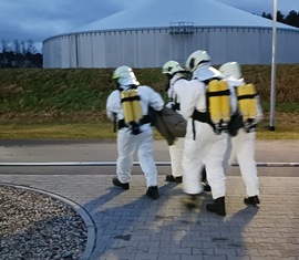 Übung Biogasanlage Forst (Lausitz) - Menschenrettung