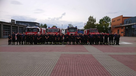 Antritt vor Abfahrt bei der Berufsfeuerwehr Cottbus