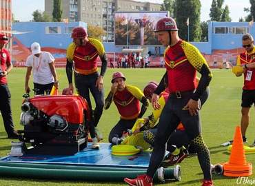 Das Herrenteam im Wettkampf