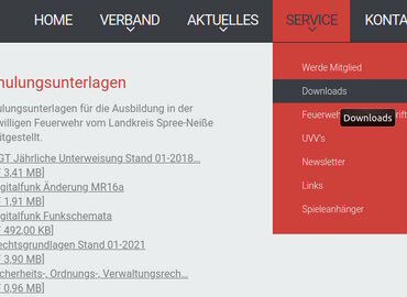 Screenshot www.kfv-spn.de