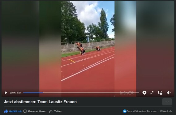 Auch so kann man die Hindernstrecke überwinden. Nur eine von zahlreichen Möglichkeiten, die das Team Lausitz sich hat einfallen lassen.